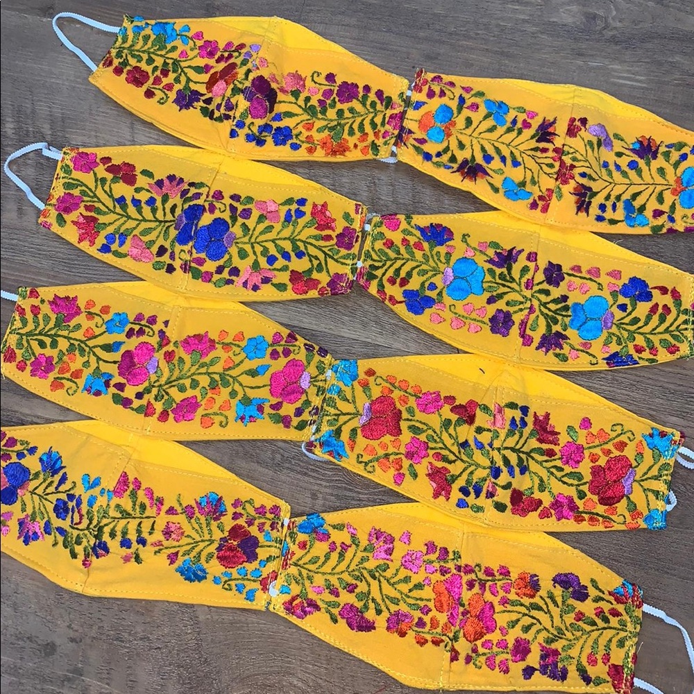 Mexican Handmade Embroidered Face Mask San Antonio - Picture 2 of 16